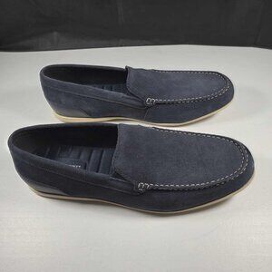 ROCKPORT MALCOLM VENETIAN LEATHER SLIP ON LOAFERS' BLUE MENS SIZE 14
